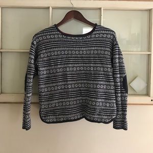 H&M blue patterned sweater